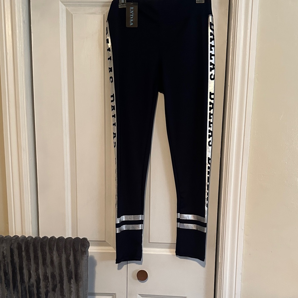 PINKO Black Leggings with Silver Detailing